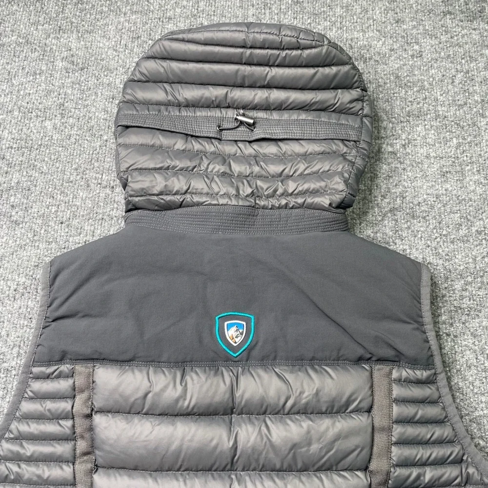 KUHL Spyfire Hooded Vest Women's Medium Gray Down Puffer